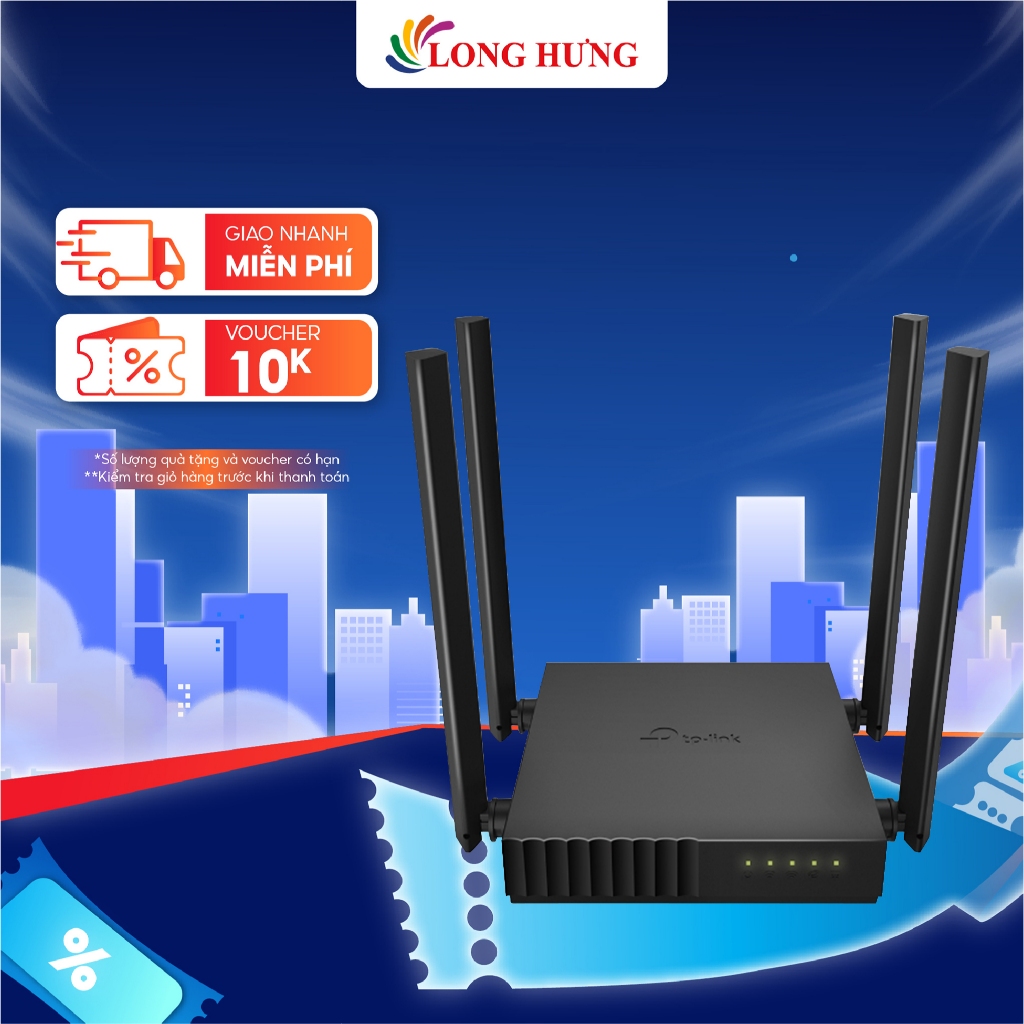 Thiết bị định tuyến mạng không dây TP-Link Router Wifi 5 AC1200 Archer C54 - Hàng chính hãng
