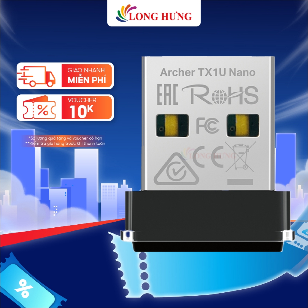USB Wifi TP-Link Wifi 6 AX300 Nano Wireless Archer TX1U Nano - Hàng chính hãng