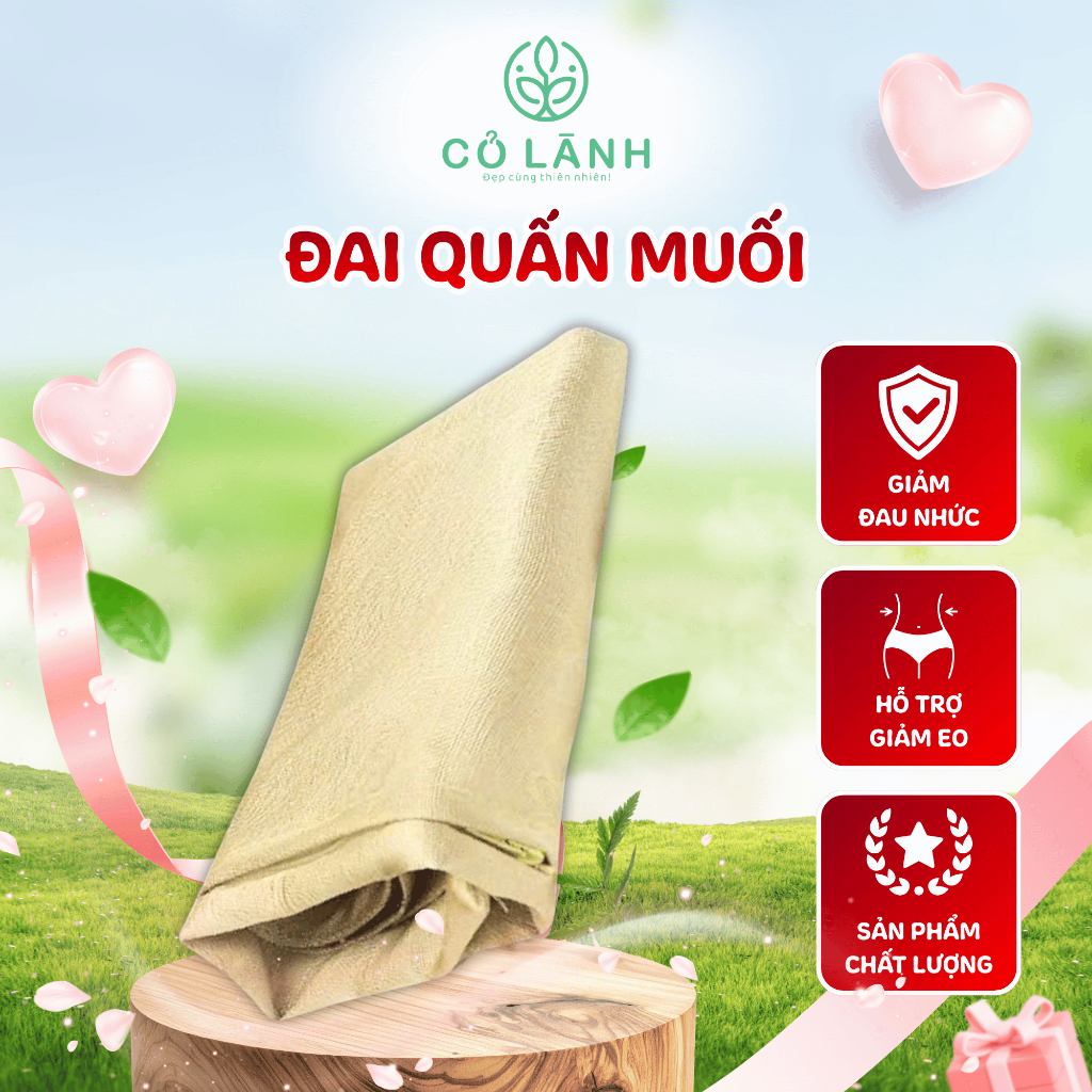 Đai Quấn Muối Chườm Bụng Cỏ Lành Dùng Đựng Muối Thảo Dược Và Chườm Nóng Vải Gấm Cao Cấp