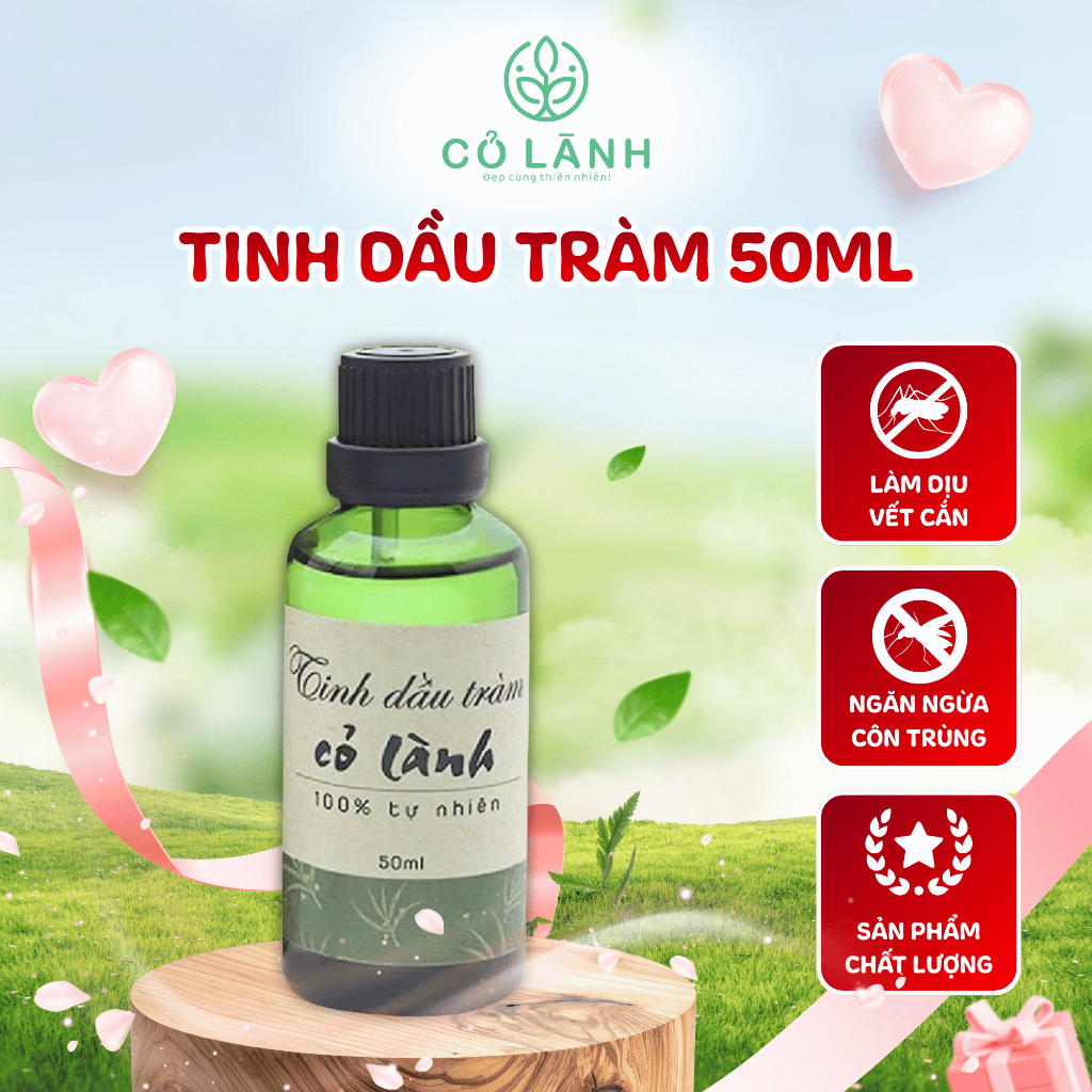 Tinh Dầu Tràm Cỏ Lành 50ML Dùng Massage, Pha Nước Tắm, Dịu Vết Côn Trùng Đốt