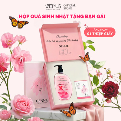 Hộp Quà Tặng Bộ đôi Nước hoa và Sữa tắm nước hoa Nữ Gennie Little Dress 50ml + 450ml