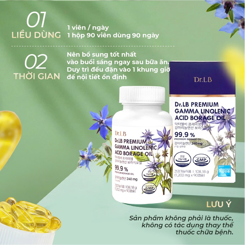 Viên Uống Nội Tiết Tố Nữ Hoa Lưu Ly Dr.LB Hàn Quốc 90 Viên – Hỗ Trợ Cân Bằng Nội Tiết, Giảm Bốc Hỏa, Tiền Mãn Kinh | BigBuy360 - bigbuy360.vn