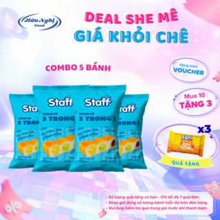 Combo 5 Staff Bánh Mì 3 Trong 1 KL 90g Thơm Ngon Bổ Dưỡng
