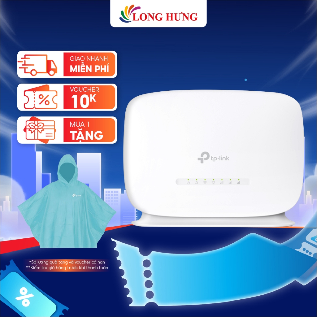 Router Wifi 4G LTE TP-Link 300Mbps TL-MR105 - Hàng chính hãng