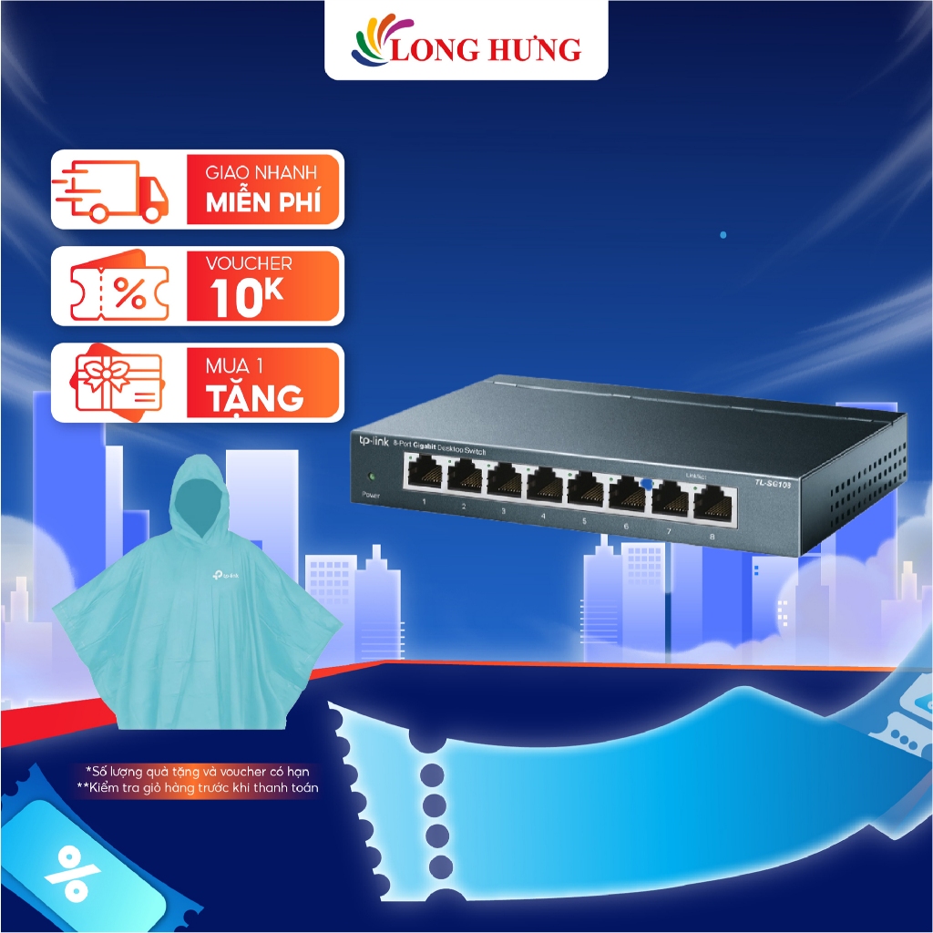 Switch TP-Link 8-Port Gigabit Desktop Switch TL-SG108 - Hàng chính hãng