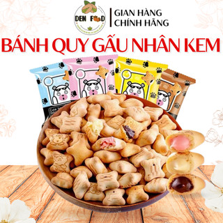 500g Bánh quy gấu nhân kem mix vị Choco Bear - Ăn Vặt Denfood
