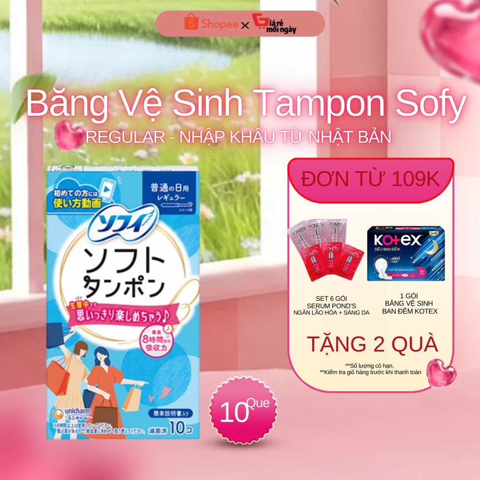 BĂNG VỆ SINH SOFY TAMPON REGULAR -10 QUE