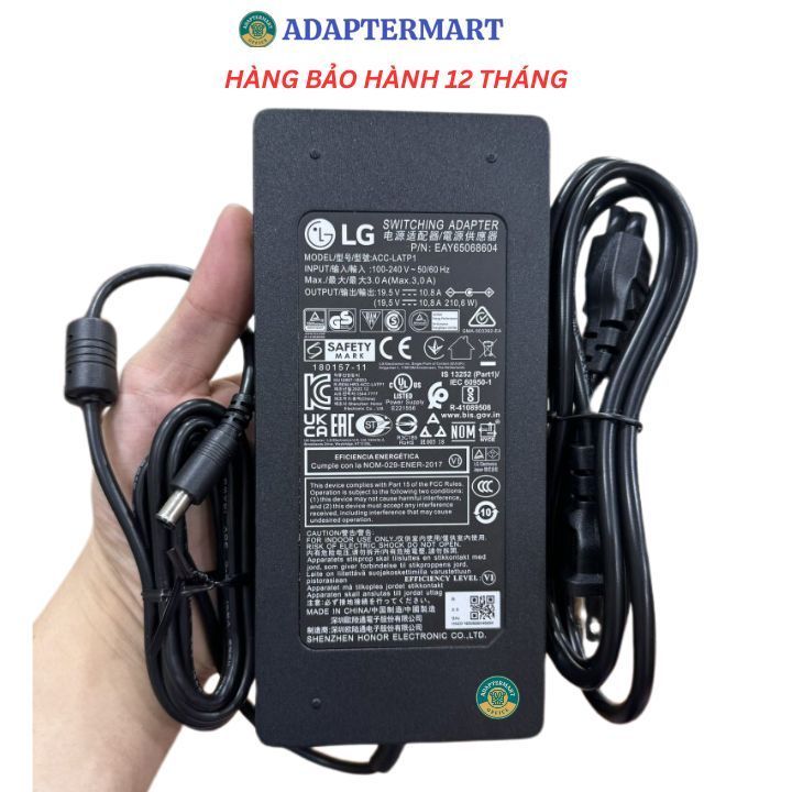 Adapter nguồn màn hình LG 27BQ85U 27BQ85UV 27UQ850 27UQ850V 210W - Adaptor LG 19.5v 10.8a zin