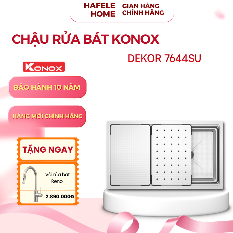 Chậu Rửa Konox Workstation KN7644SU Dekor – Undermount –  Chống Xước – Lắp Linh Hoạt  – EEH