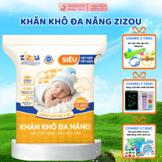 Khăn Khô Zizou 650g | 950g – Tiệt Trùng UV, Vải Dày Mềm Mịn, Không Hóa Chất, Không Lo Kích Ứng Da Bé,