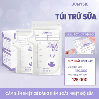 Túi Trữ Sữa Jumysie 180ml/250ml Có Cảm Biến Nhiệt – BPA Free, Zip 2 Lớp Chống Tràn (30 Túi)