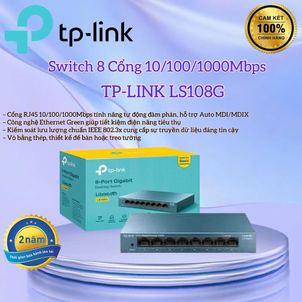 Switch mạng  8 Cổng 10/100/1000Mbps TP-LINK LS108G