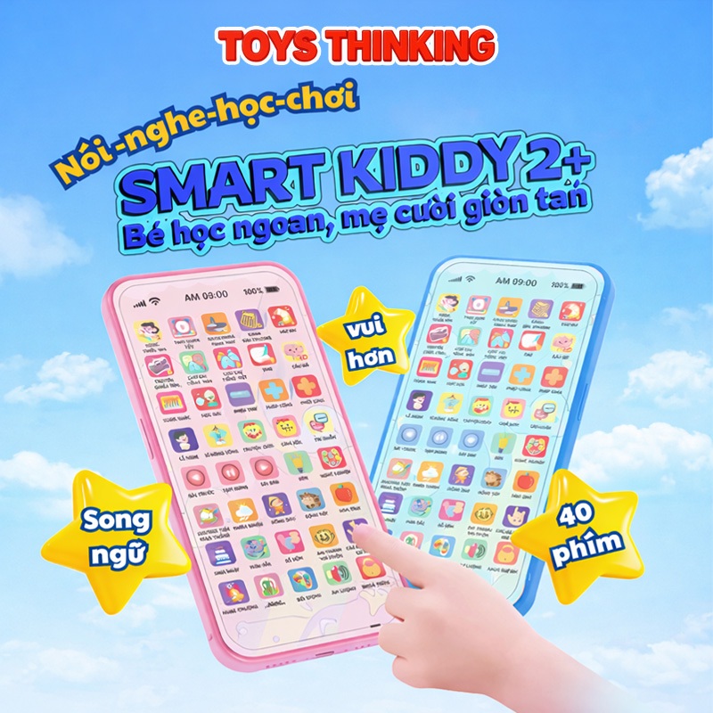 Điện Thoại Thông Minh 40 phím Smart Kiddy 2+ ToysThinKing Cho Bé Học Tiếng Anh,Chữ số,Kĩ Năng