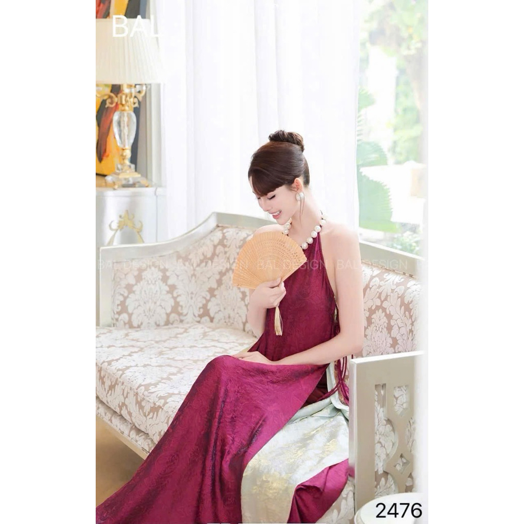 Hana Store-áo dài gấm cổ ngọc