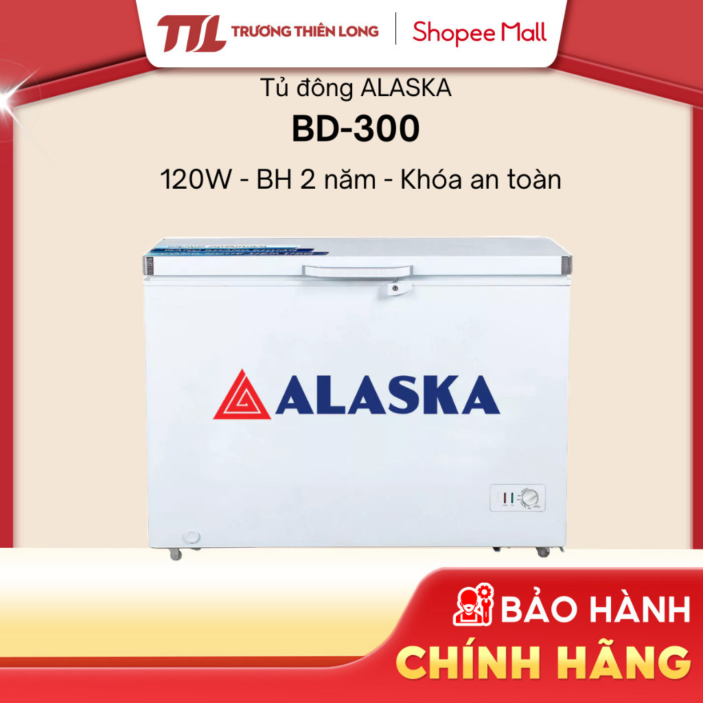 BD 300 - Tủ Đông Alaska 300 lít BD 300 Lòng Tủ Phủ Nano, Chất Liệu Nhựa PP  [FREESHIP HCM]