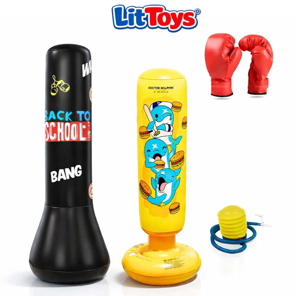 Bộ Đồ Chơi Đấm Bốc Hơi Boxing ToysLit Tặng Kèm Bơm Giúp Bé Rèn Luyện Thể Chất Và Sức Khỏe