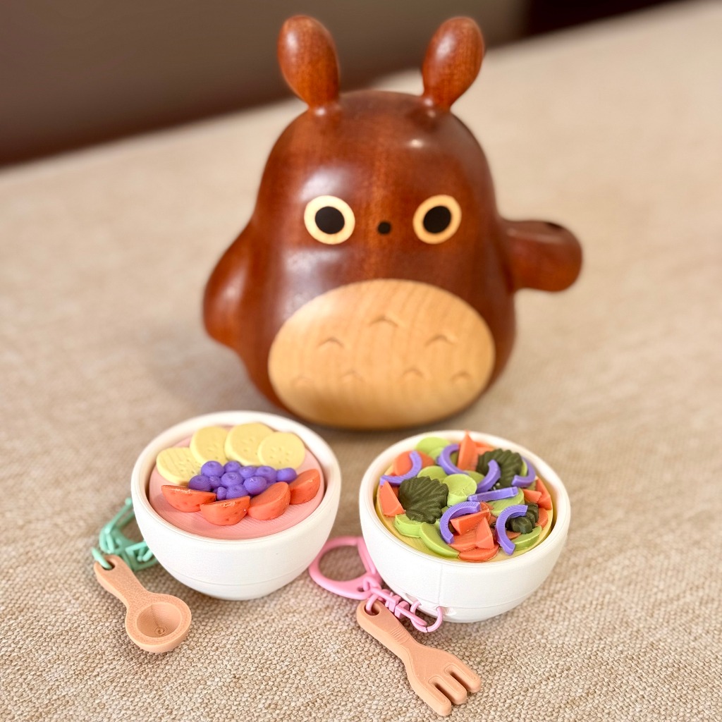 (Series Tí Tách healthy food) Móc khoá clicker các món ăn healthy