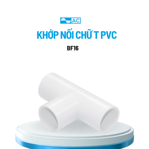 Khớp nối chữ T AC/PVC BF16 dùng cho ống luồn tròn D16