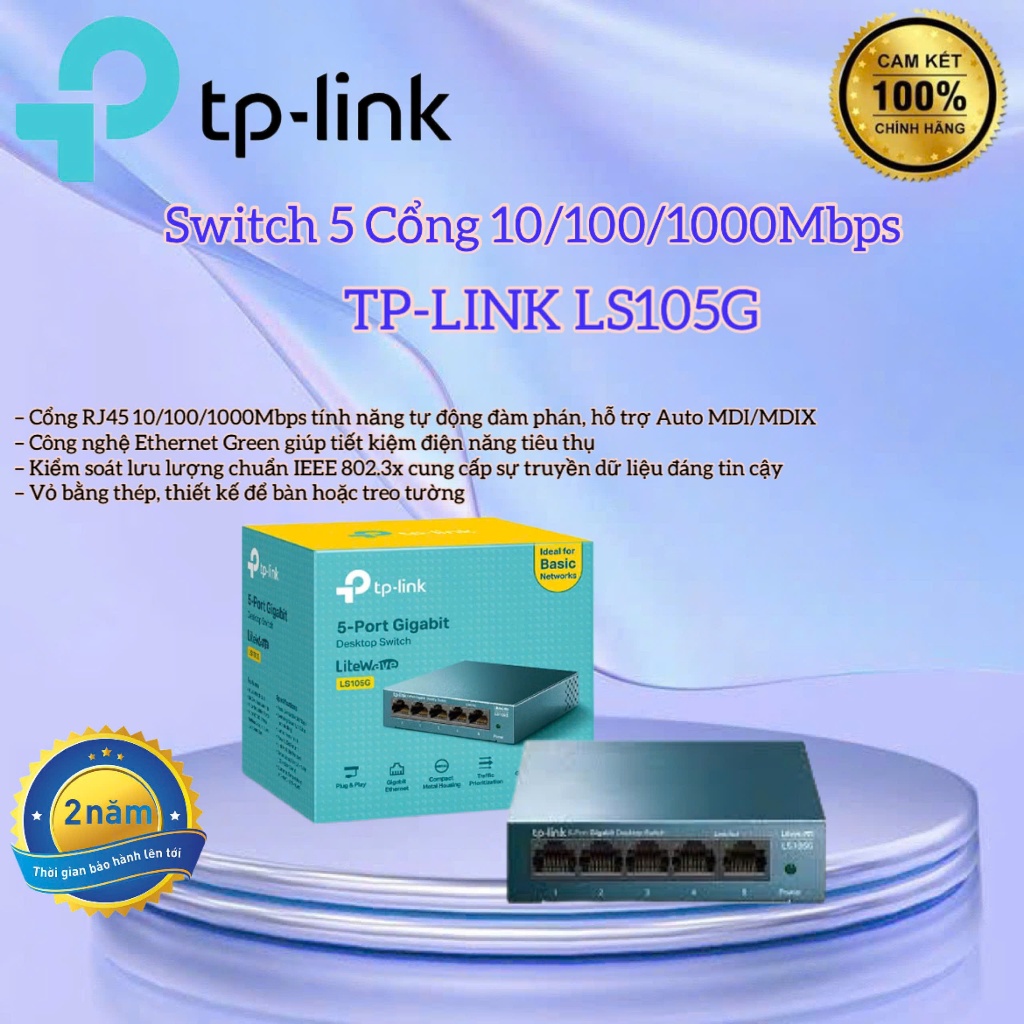 Switch Mạng  5 Cổng 10/100/1000Mbps TP-LINK LS105G