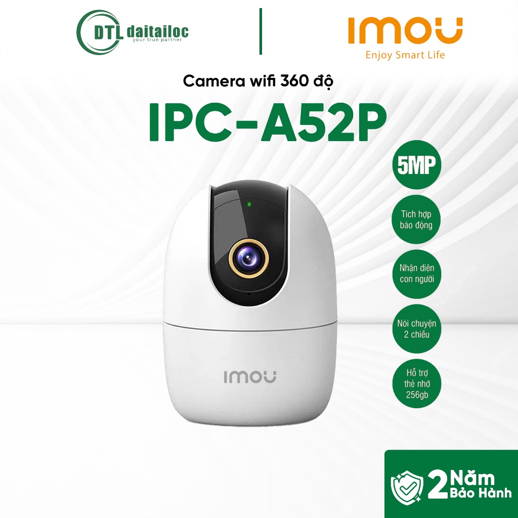 Camera Imou IPC-A52P 5MP TRONG NHÀ XOAY 360 ĐỘ | Chính Hãng | Bảo Hành 24 Tháng