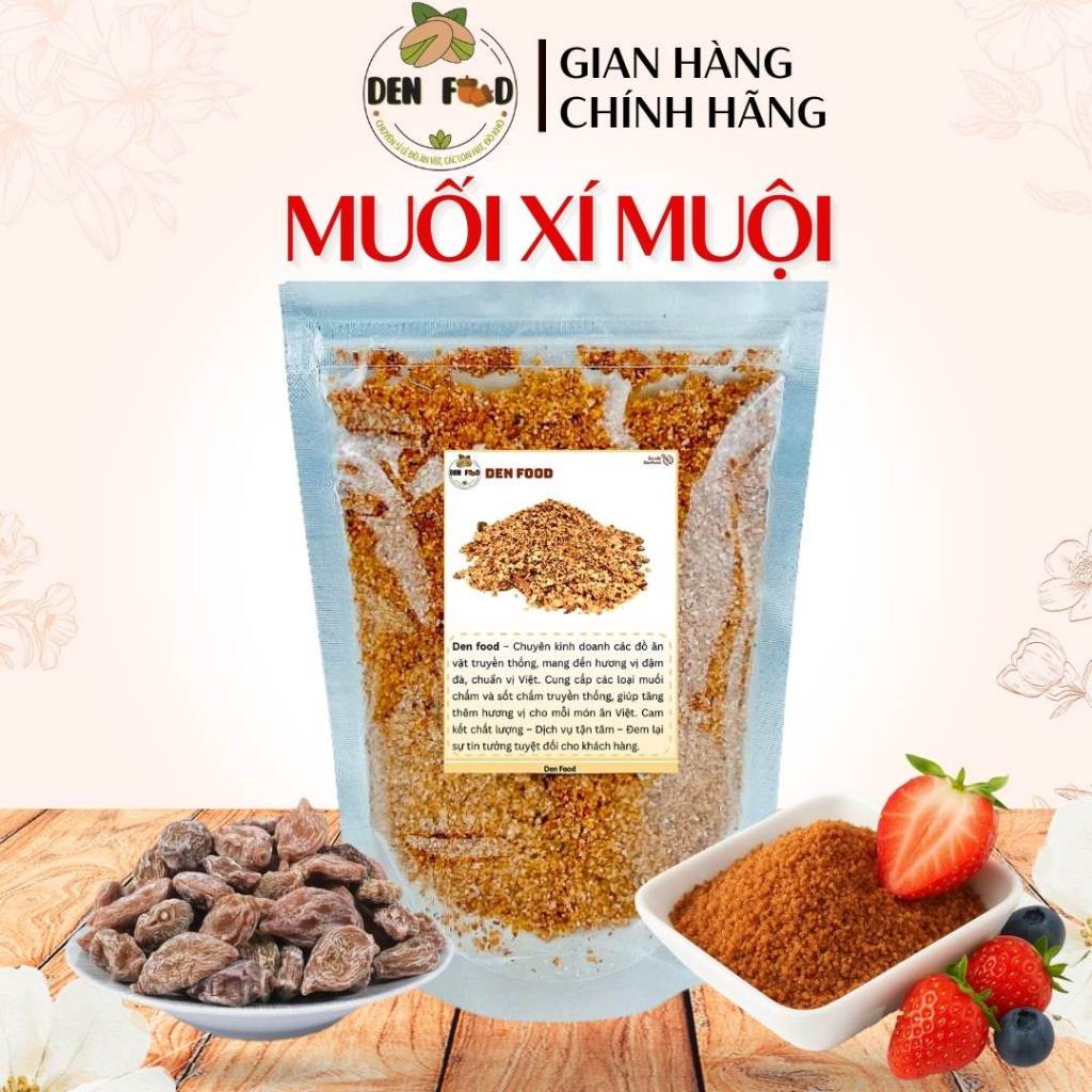 Muối xí muội DENFOOD, muối ô mai xí muội - Túi 500gr