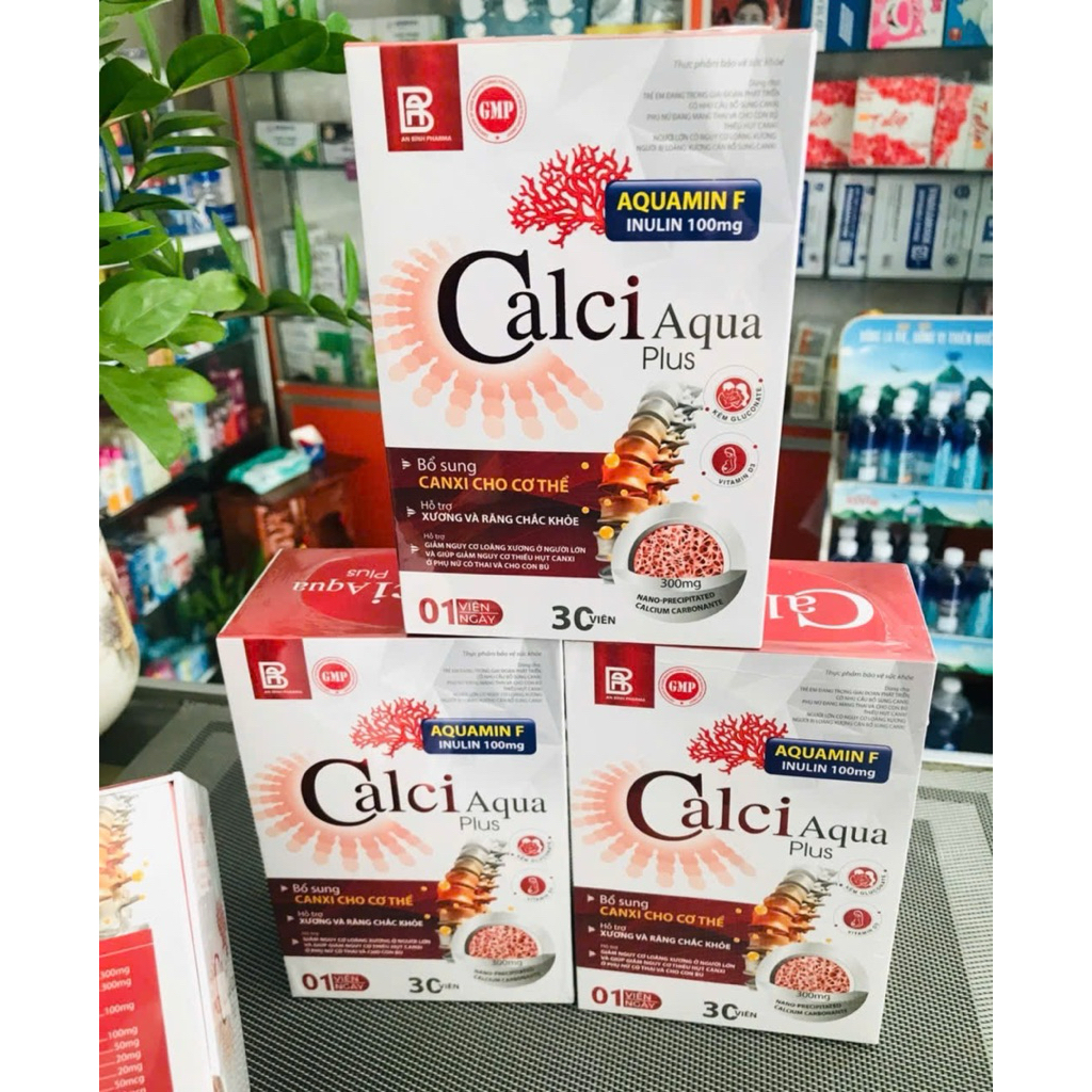 ✅[chính hãng]Viên uống Calci Aqua Plus bổ sung canxi cho cơ thể(hộp 30viên)