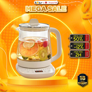 Máy pha trà điện đa năng 1.5L BEAR YSH-J15Z7, 800W, Đun nước sôi, Giữ ấm, Hẹn giờ, Bảo Hành 18 Tháng