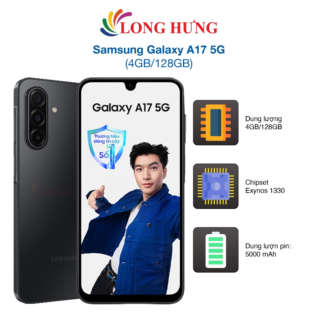 Điện thoại Samsung Galaxy A17 5G (4GB/128GB) - Hàng chính hãng