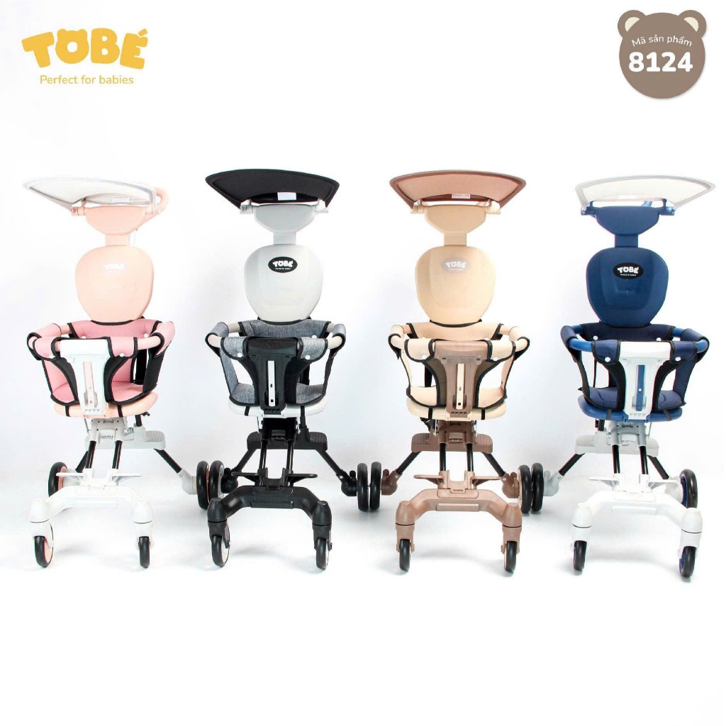 Xe đẩy Olwen Plus Tobé đảo chiều siêu gấp gọn có đệm và mái che tiện lợi 3.0 8124