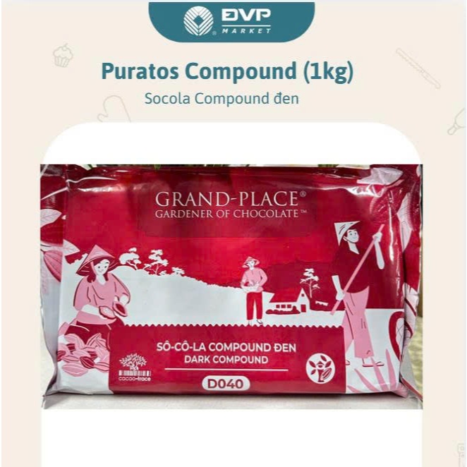 Socola Puratos Compound Đen 1Kg