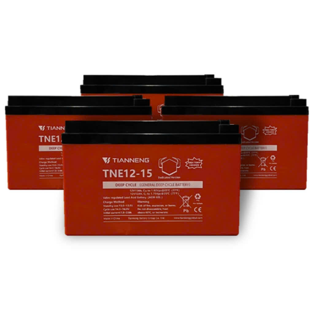 Bộ 4 pin ắc quy xe đạp điện Tianneng 48V-15AH/ Ắc quy Thiên Năng 15A hàng chất lượng tốt
