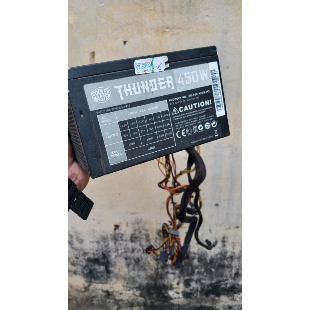 Nguồn Máy Tính Thunder 450W Cũ – Nguồn ATX Chạy Ổn Định, Giá Rẻ Cho PC Văn Phòng