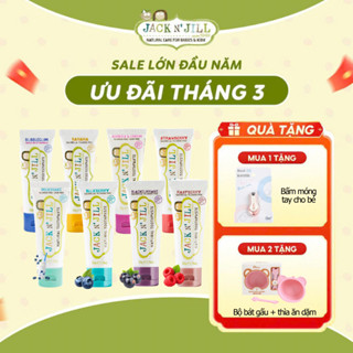 Kem đánh răng cho bé hữu cơ Jack N' Jill Úc Organic vị trái cây, an toàn, nuốt được - Tuýp 50g