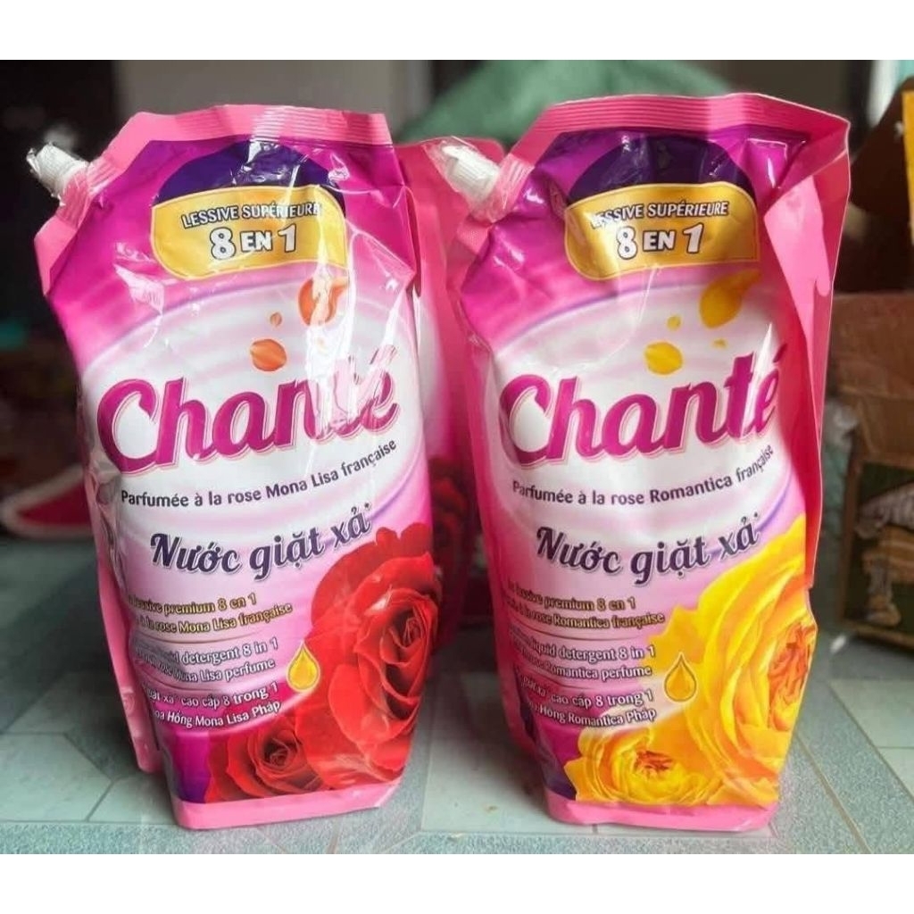 🌸 Nước giặt Chanté 8in1 – thơm mùi hoa hồng Pháp mê xỉu 🌸