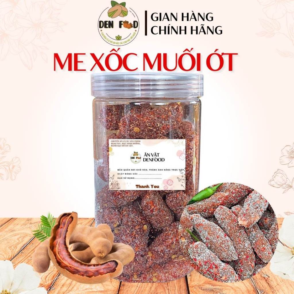 Me Xí Muội Đỏ Xốc Muối Ớt Chua Cay - Ăn Vặt Denfood