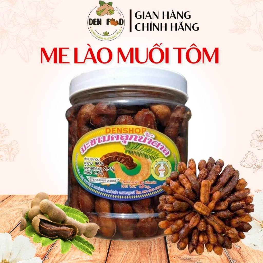 Me Lào Một Nắng Muối Tôm Denfood - Hủ 500gr