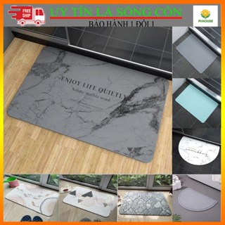 [ SIÊU THẤM HÚT + HỎA TỐC ] Thảm đá lau chân nhà tắm siêu thấm hút Nhật Bản Kích Thước 39x60x0.9CM