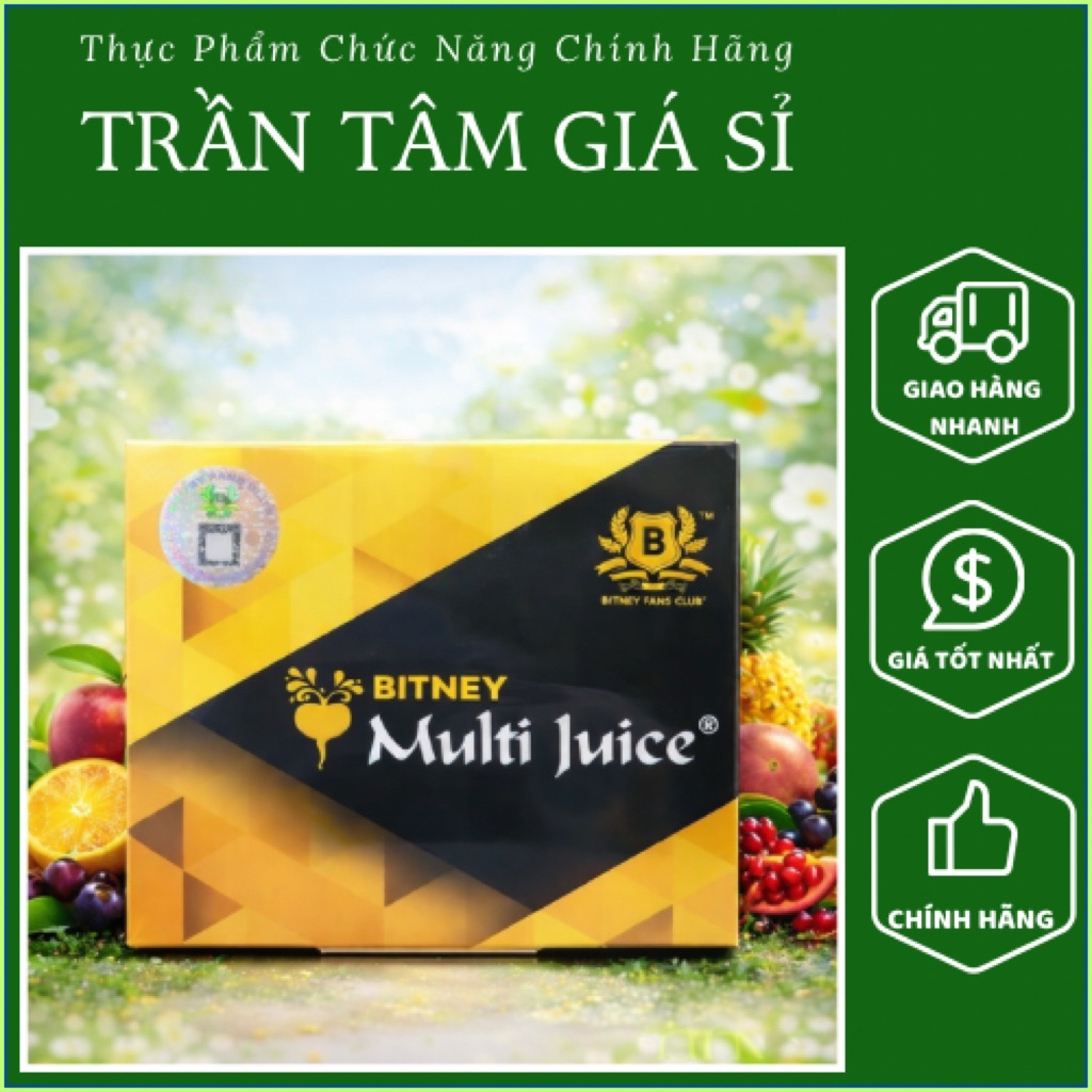 COMBO 5 HỘP - Trà Multi Juice (Vị Cũ) Bitney Trà Trái Cây Giúp Ngủ Ngon.