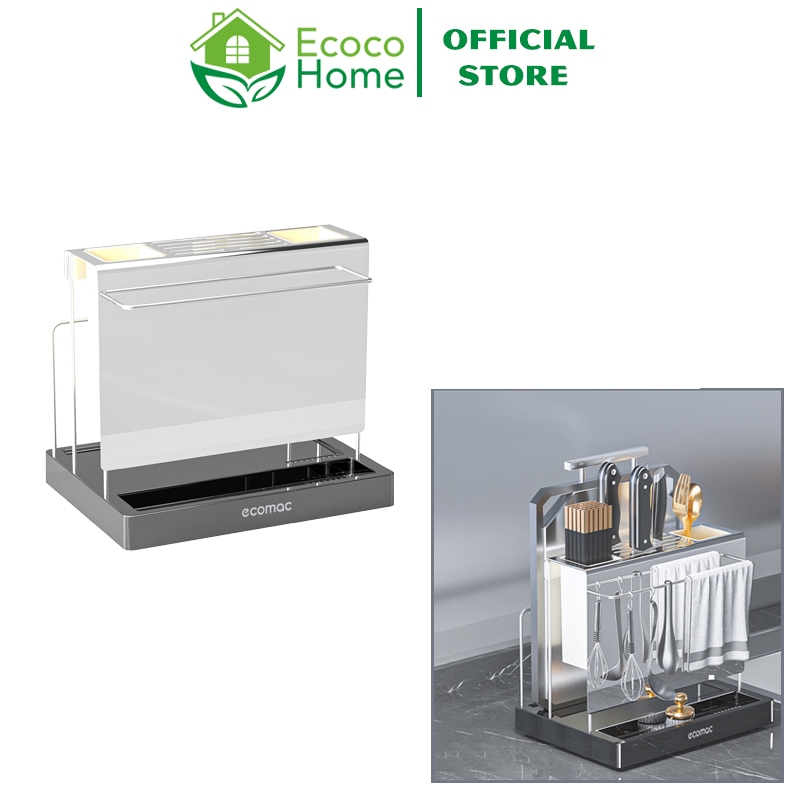 Kệ Để Đồ Nhà Bếp ECOMAC Cài Dao Đũa, Để Vung Thớt Đa Năng Tiện Lợi EC15