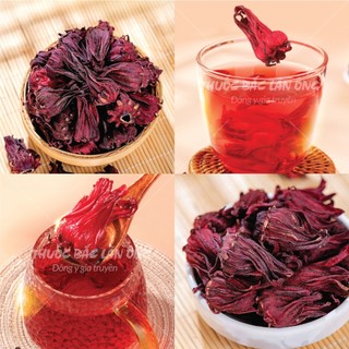 Trà atiso đỏ nguyên bông 100g, hoa bụp giấm, hibicus, pha trà, nấu siro, thanh nhiệt, giải khát