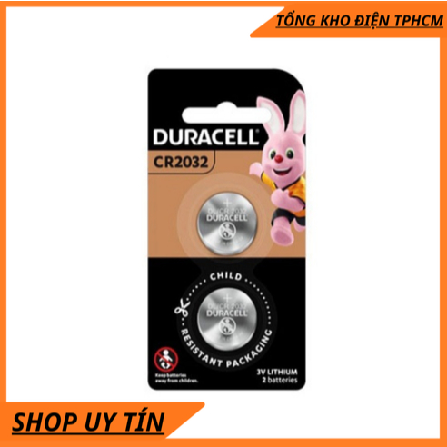 Vỉ 2 viên pin CR2032 DURACELL 3V hàng chính hãng