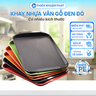 Khay nhựa bê đồ hình chữ nhật chống trượt 42 x 30 x 2cm, nhiều màu sắc