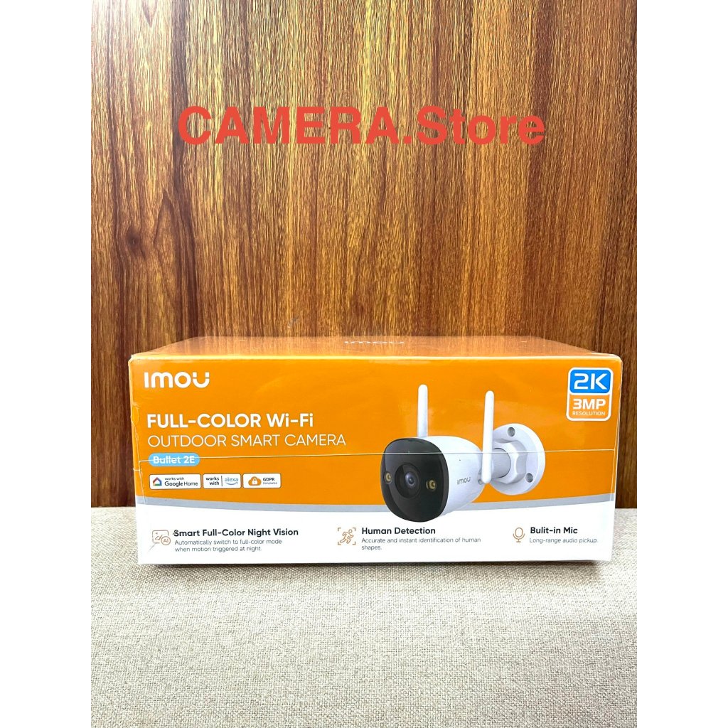 Camera Wifi ngoài trời Imou Bullet 2E - F32FP - 3MP - Có màu ban đêm, có Mic và chống nước...