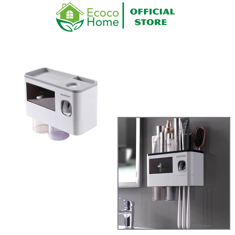 Bộ Nhả Kem Đánh Răng ECOMAC Có Ngăn Để Đồ Cao Cấp EC20