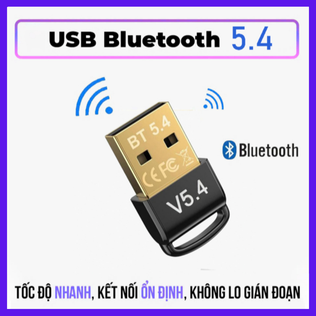 USB Bluetooth CSR 5.4 Cho PC Laptop – Kết Nối Không Dây Cho PC, Laptop, Loa, Tai Nghe