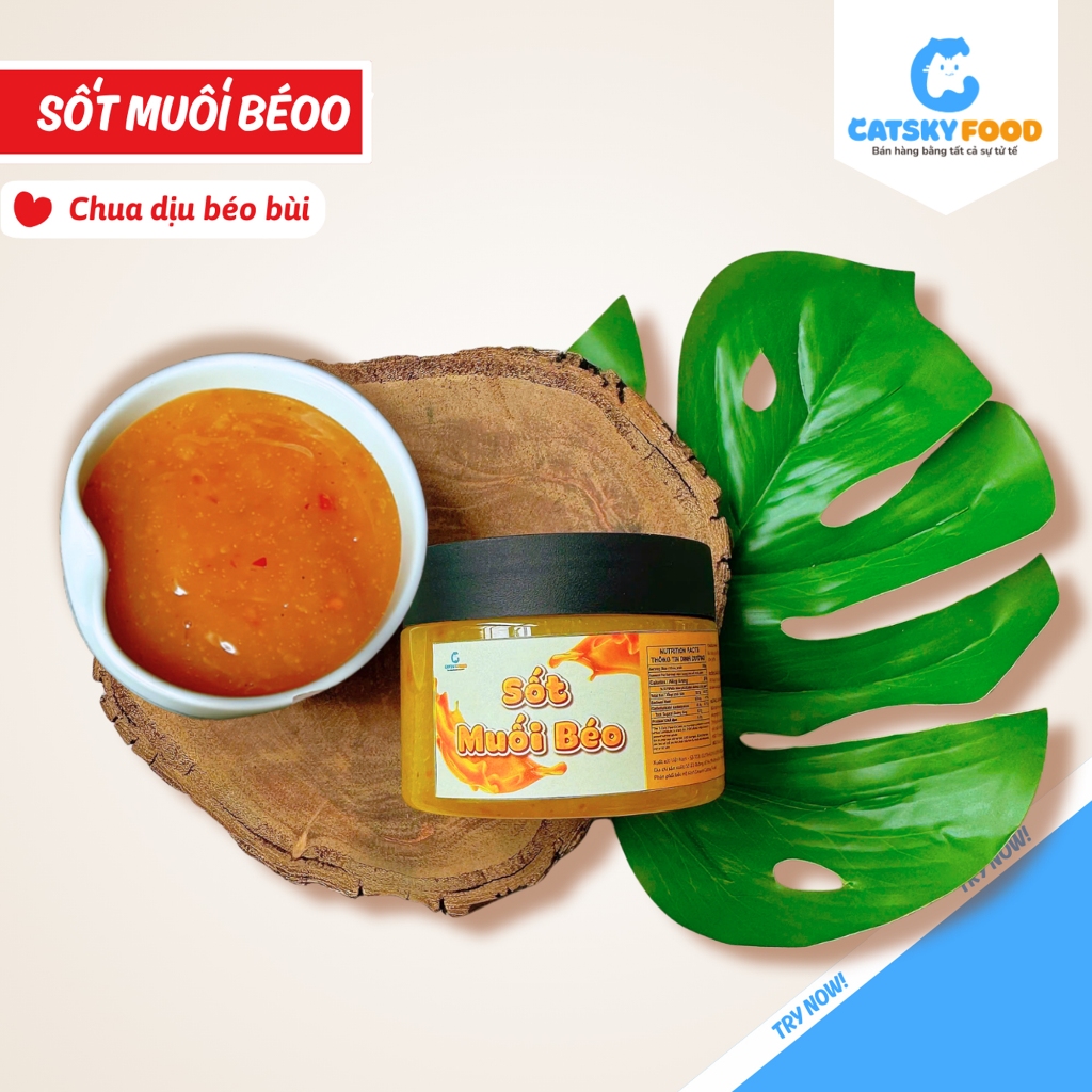 Sốt Muối Béo CATSKY FOOD Chua Dịu Béo Bùi đồ ăn vặt topping ăn kèm bánh tráng phơi sương tiện lợi