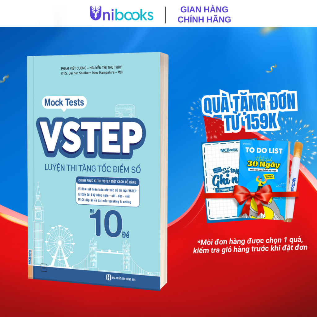 Sách - VSTEP Mock Tests – Bộ 10 Đề Luyện Thi Tăng Tốc Điểm Số