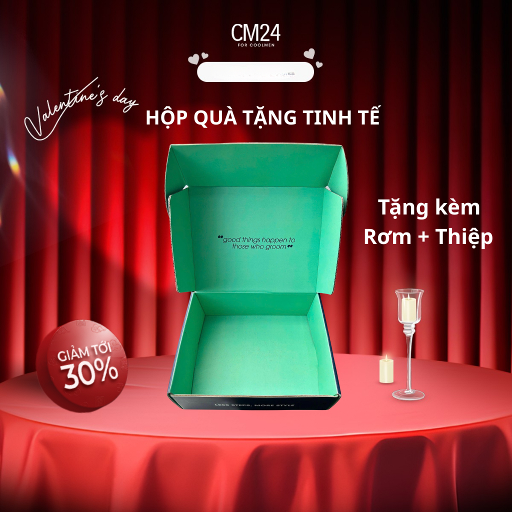 [CHỈ HỘP] Hộp Quà Tặng Bạn Trai Valentine Box CM24 For Coolmen Chăm Sóc Cơ Thể Phái Mạnh