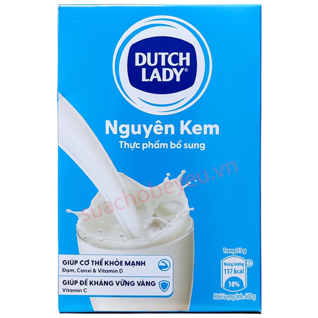 Hộp sữa bột nguyên kem Dutch lady 400g