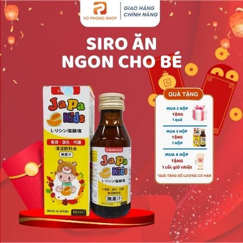Siro ăn ngon cho bé Siro ăn ngon tăng cân cho bé Japa Kids Chính Hãng